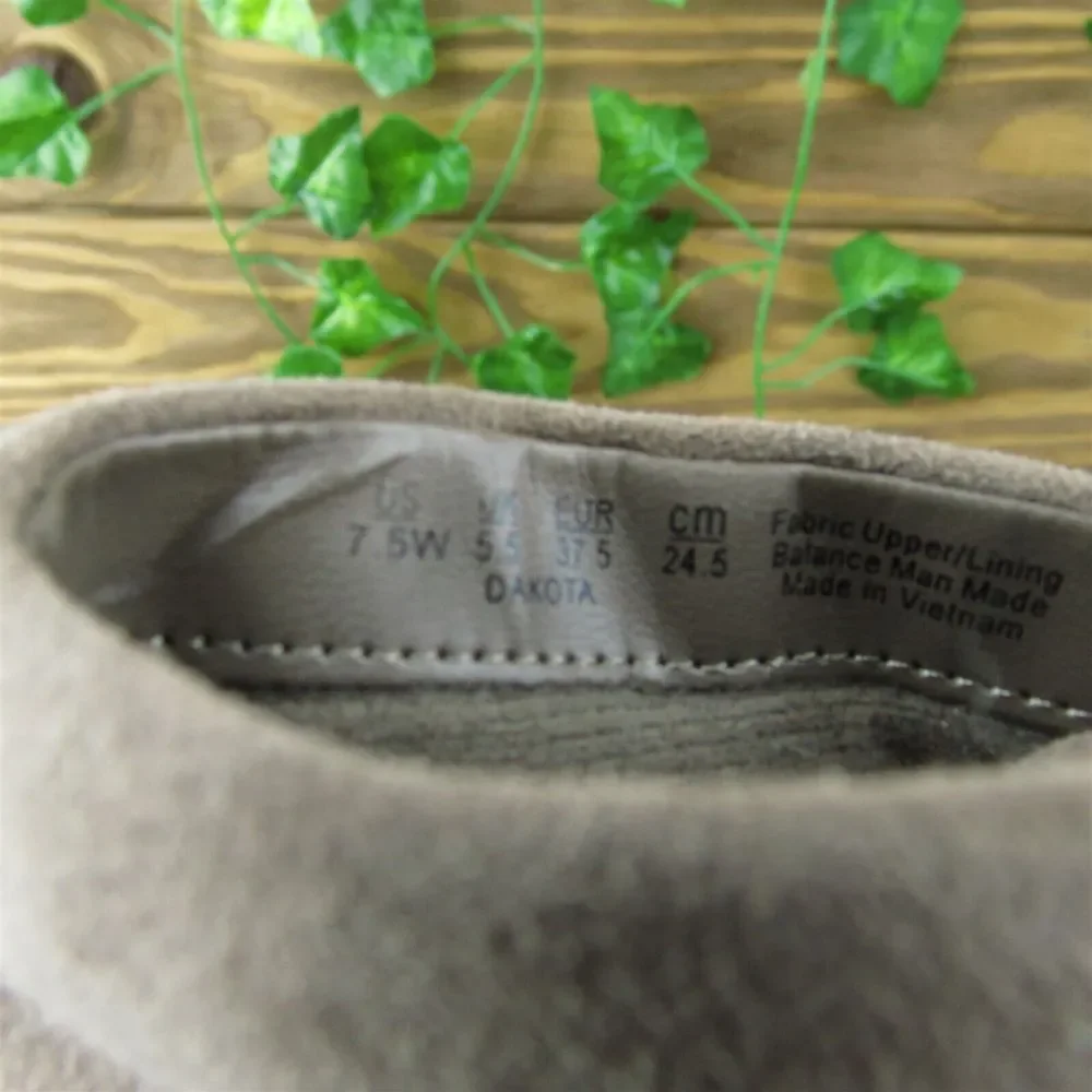 Dr. Scholl's Dakota Women Ankle Boots Brown Fabric‎ Lace Up Size 7.5 Wide